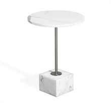 Modern Design Round Shape White Marble Table