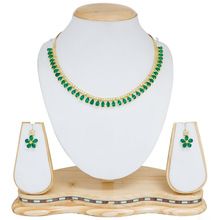 Ruby Green Pearl Shape Necklace