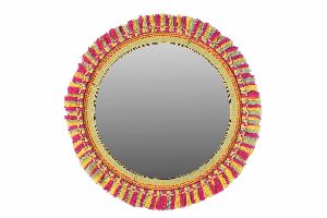 Round Embroidered Big Mirror Frames