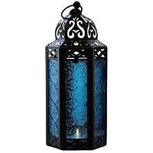 CANDLE MOROCCAN IN BLUE COLOUR HANGING