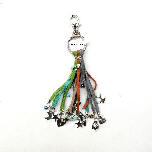 Charms Fusion Suede Leather Tassel Key chain
