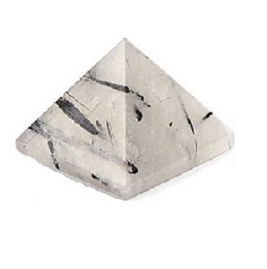Tourmaline Quartz stone Pyramid