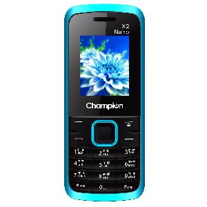 Champion X2 Nano Feature Phone - Cyan Color
