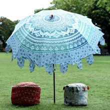 mandala print rajasthani round umbrella