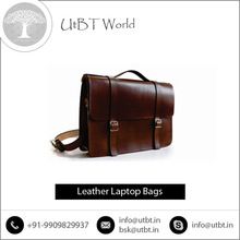Highly Esteemed Spacious Leather Laptop Bag