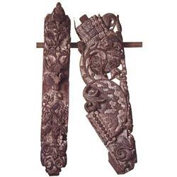 Teak Pair of Carved Ethnic Bracket