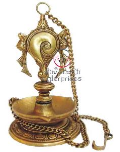 Brass Diya Shankha