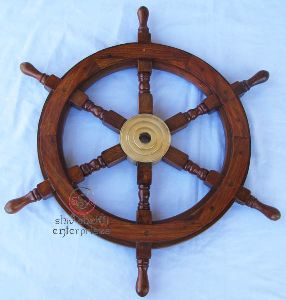 Wood Ship Wheel 22 inch