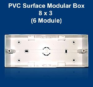 8 X 3 PVC Surface Modular Box
