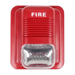 24V DC Red Color Conventional Fire Strobe Siren