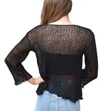 BLACK DRAPE OPEN FRONT