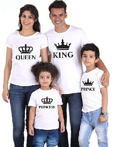Matching Family Half Sleeved Cotton T Shirt