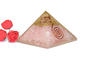 Rose Quartz Orgone Pyramid