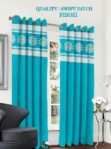 Swift Firozi Colour Curtains
