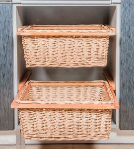 Pull Out Wicker Basket