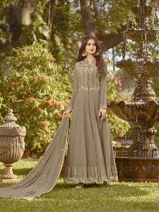 Designer Beige Anarkali Salwar Suit