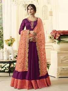 Designer Purple Anarkali Salwar Suit