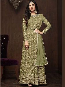 Green Designer Anarkali Salwar Suit