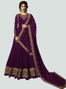 Latest Purple Anarkali Dress