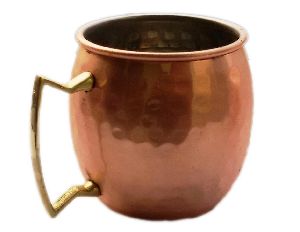 Copper Moscow Mule Hammer Mug With Brass Lead Free Handle