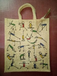 Yoga Printed Jute Bags