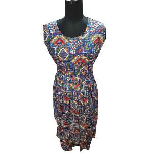 Cotton Sleeveless One Piece Dress, Size : 2XL