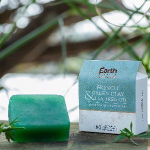 French Green Clay &Tea Tree Oil Natural Glycerin Soap