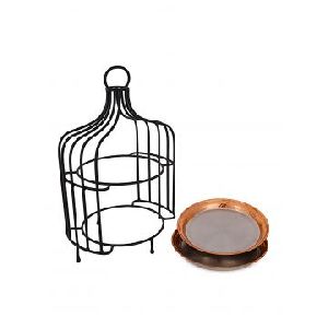 Copper Caged Snack Stand