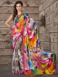 Printed Crepe Saree