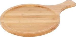 Brown Wooden Pizza Plate
