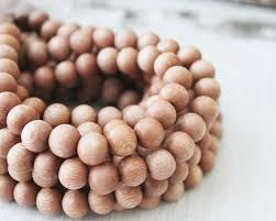 Rose wood beads