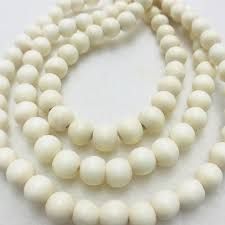 White Wood Beads