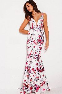 Floral Print Gown