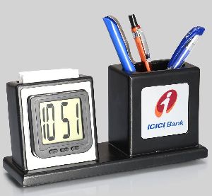 Digital Clock Pen Stand
