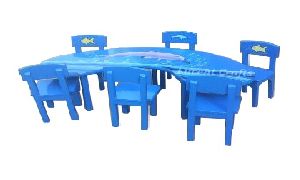 BEAN SHAPE TABLE (WITH 6 CHAIRS)