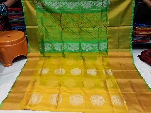 Rich pallu big border buta handloom silk Sarees
