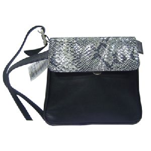 Article No 0795-A Black Ladies Leather Sling Bag