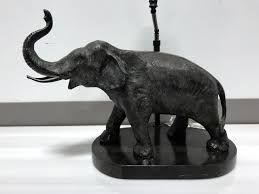 Marble Elephant Lamp