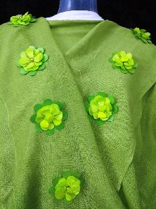 3D Embroidered Green Stole