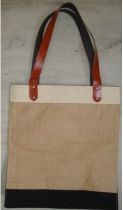 Laminated Jute Bag With Rexin Handle