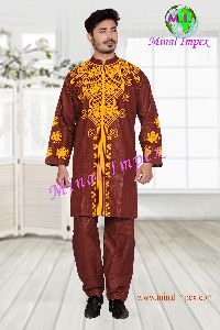 african style  Dress for man with embroidery