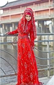 Red Muslim Bride Wear