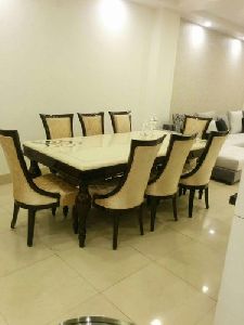 Eight Seater Dining Set With Top Marble