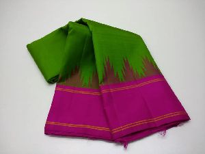 Kanchipuram pure Handloom silk korvai border saree