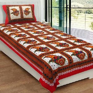 Printed Cotton Single Bed Sheets