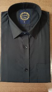 Mens Black Plain Shirt