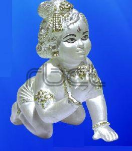 999 Silver Laddu Gopal Statue