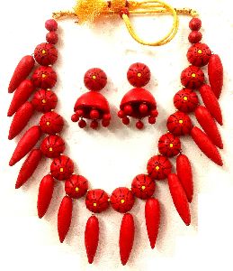 Festive Magnificent Terracotta Necklace Fashionable sets are myriad innovative
