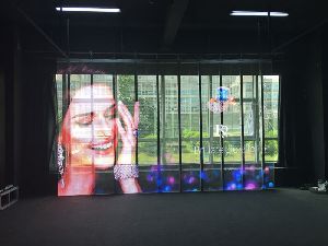 Transparent LED Display Screen For Glass wall and showcases of Retail Stores
