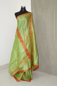 Dyed Tussar Silk Saree